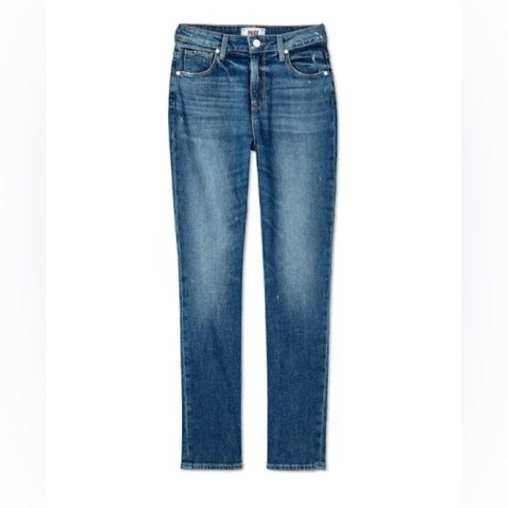 PAIGE Sarah Slim Jeans Premium Blue Denim Designer Straight Leg Women's Size 29